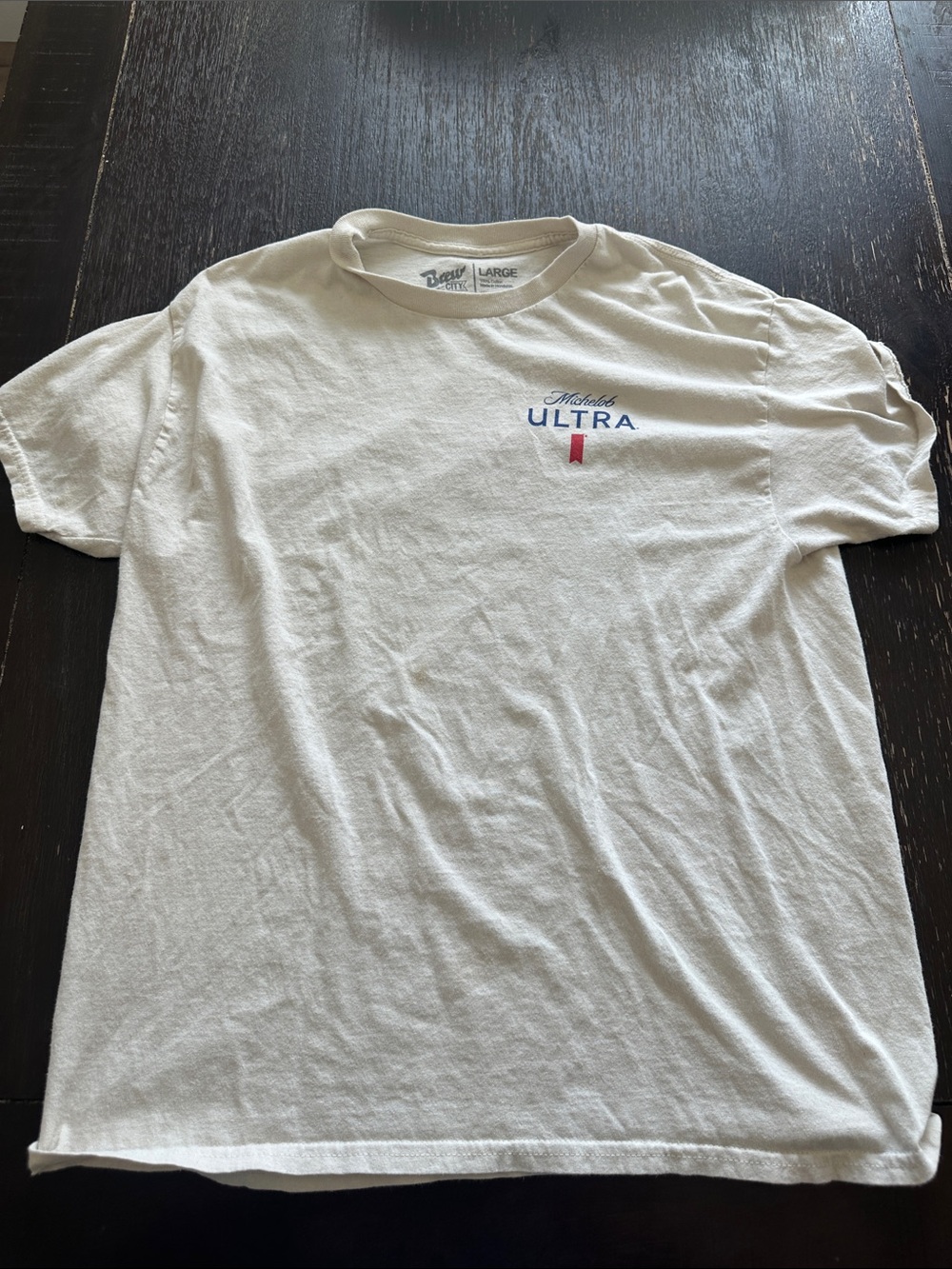 White Logo Crew Neck T-Shirt - Large